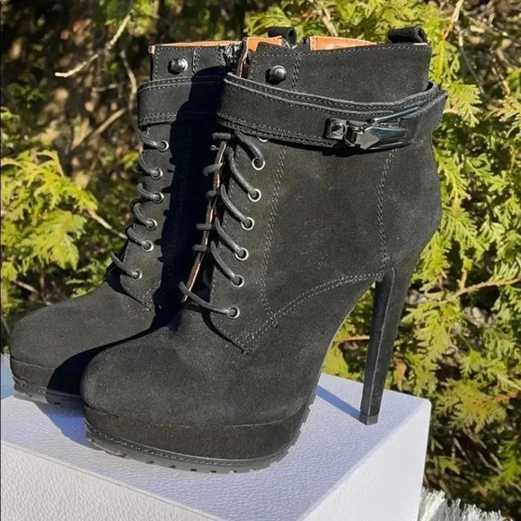 Aldo Panzano Platform Bootie - Black Suede - Picture 6 of 14